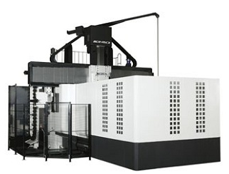 Double column machining center machines all five sides of a part from a single set-up