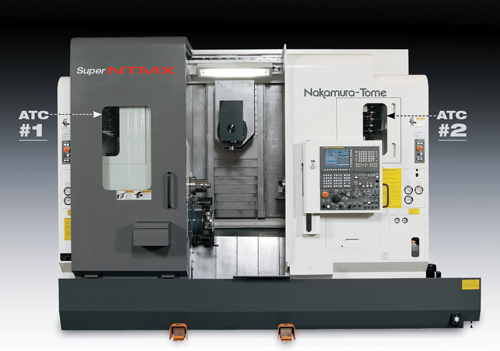 twin axis, turn-mill machining center, multitasking turn-mill machining center, five-axis milling capability